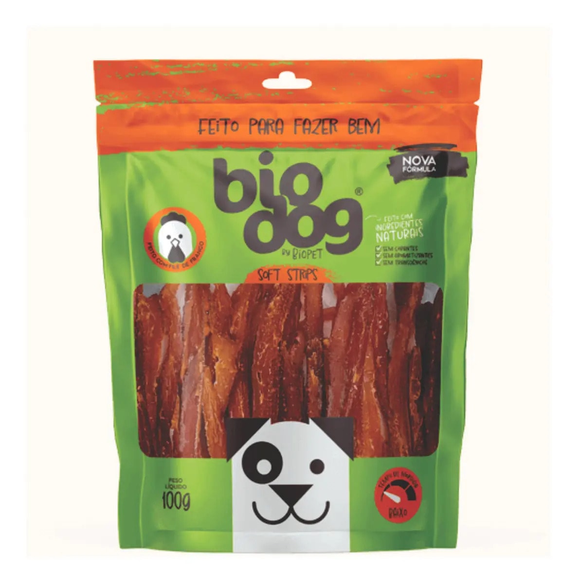 Biscoito Bio Dog Para Cães Gourmet Soft Strips - 100g