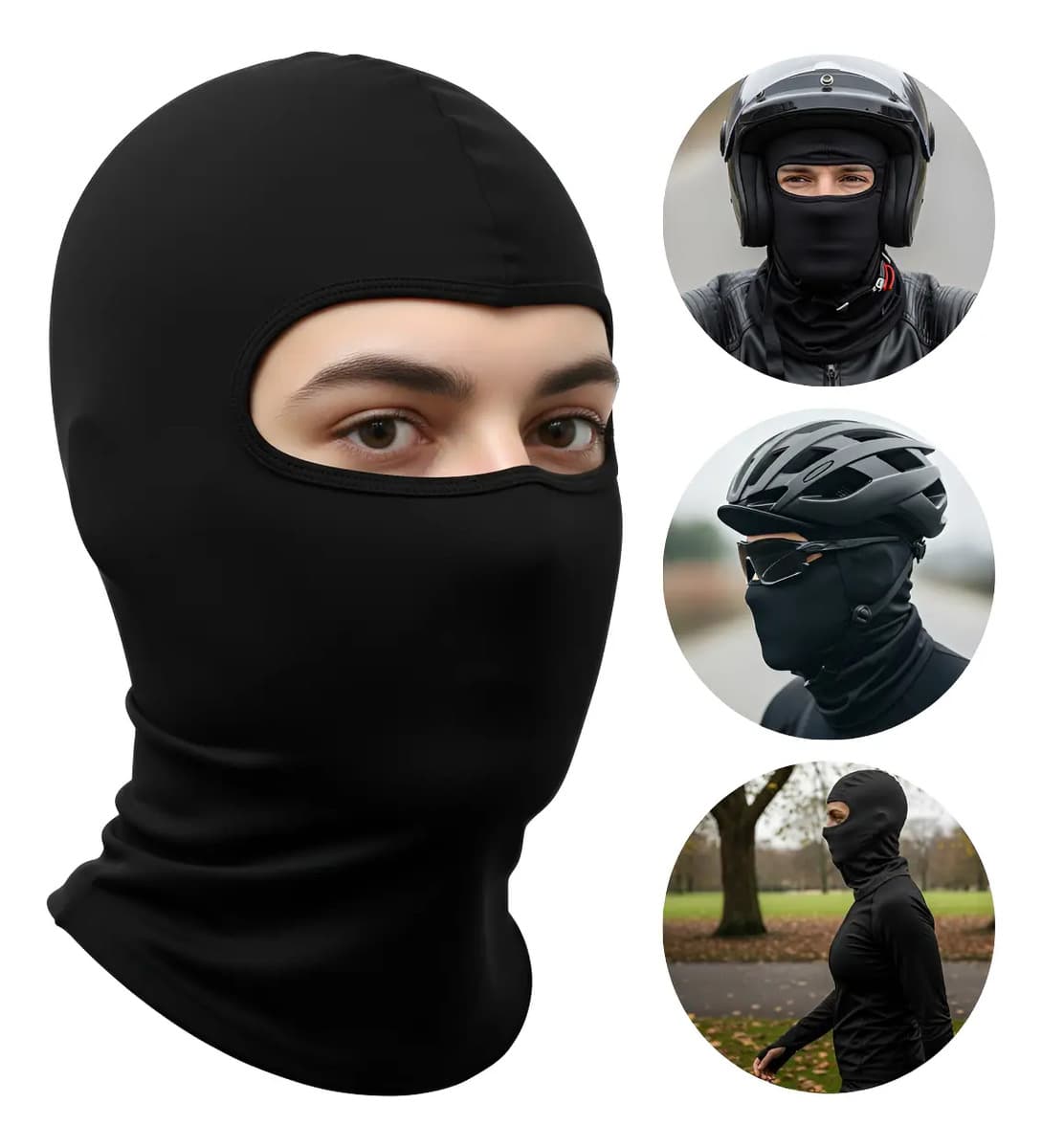 Touca Balaclava Premium Luxo Unissex Preto Proteção Uv50+