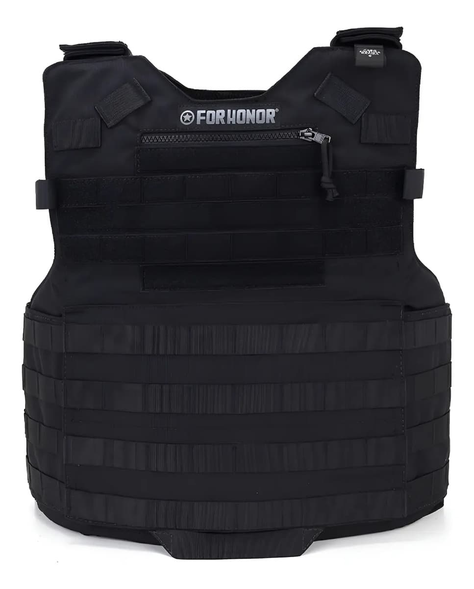 Capa De Colete Forhonor Preto Tático Com Bolso Airsoft Nf