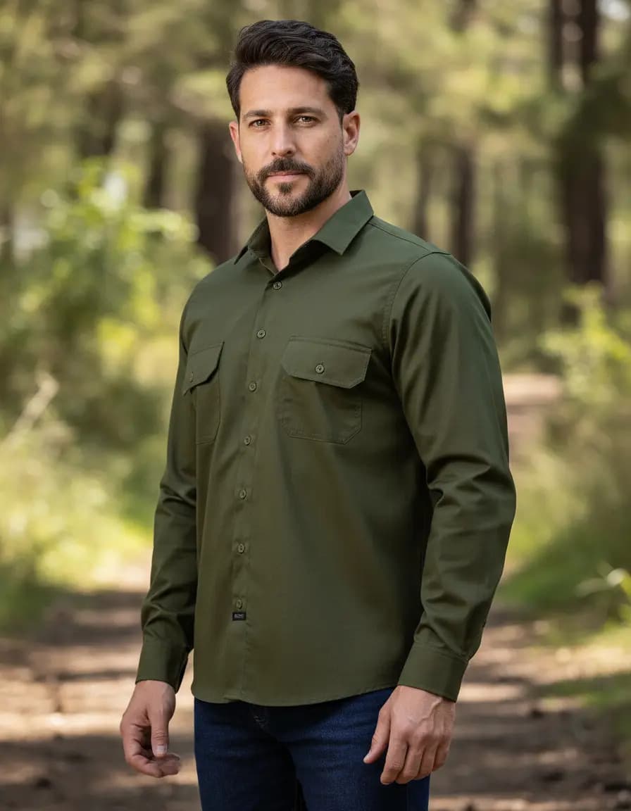 Workshirt Camisa Titan Air Pro Verde Manga Longa