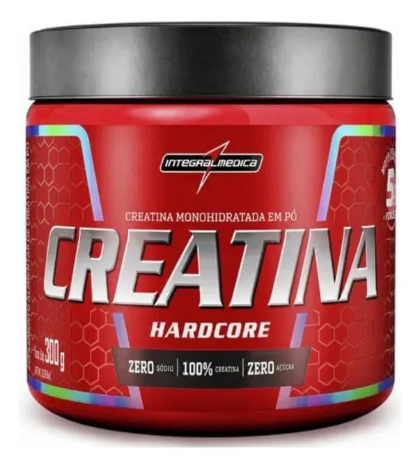 Creatina Integralmédica Hardcore Pote 300g Sem Sabor