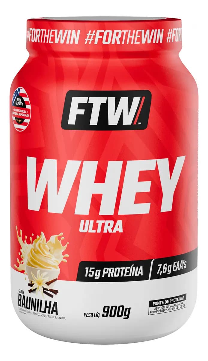 Whey Protein Ultra Pote 900g Sabor Baunilha FTW