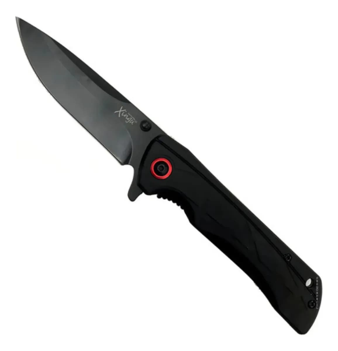 Canivete Xingu XV3451 Esportivo Dobrável Aço Carbono Preto 9cm Alça Alumínio