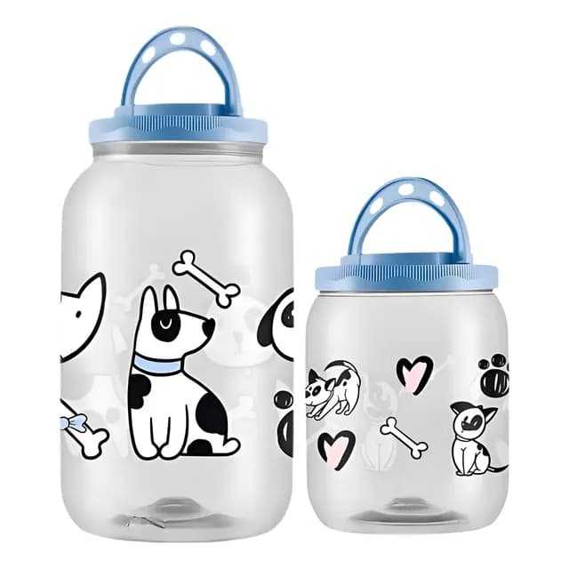 Kit 2 Potes Ração Para Pet Cachorros Gatos 3,6lt 1,7lt