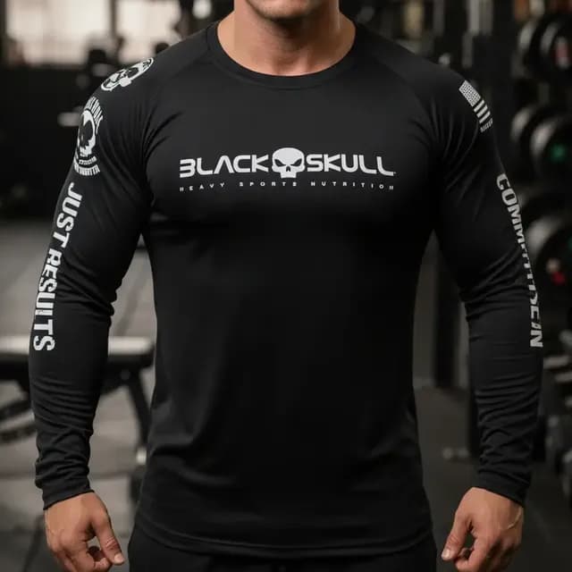 Camiseta Dry Fit Soldado Bope Manga Longa Black Skull