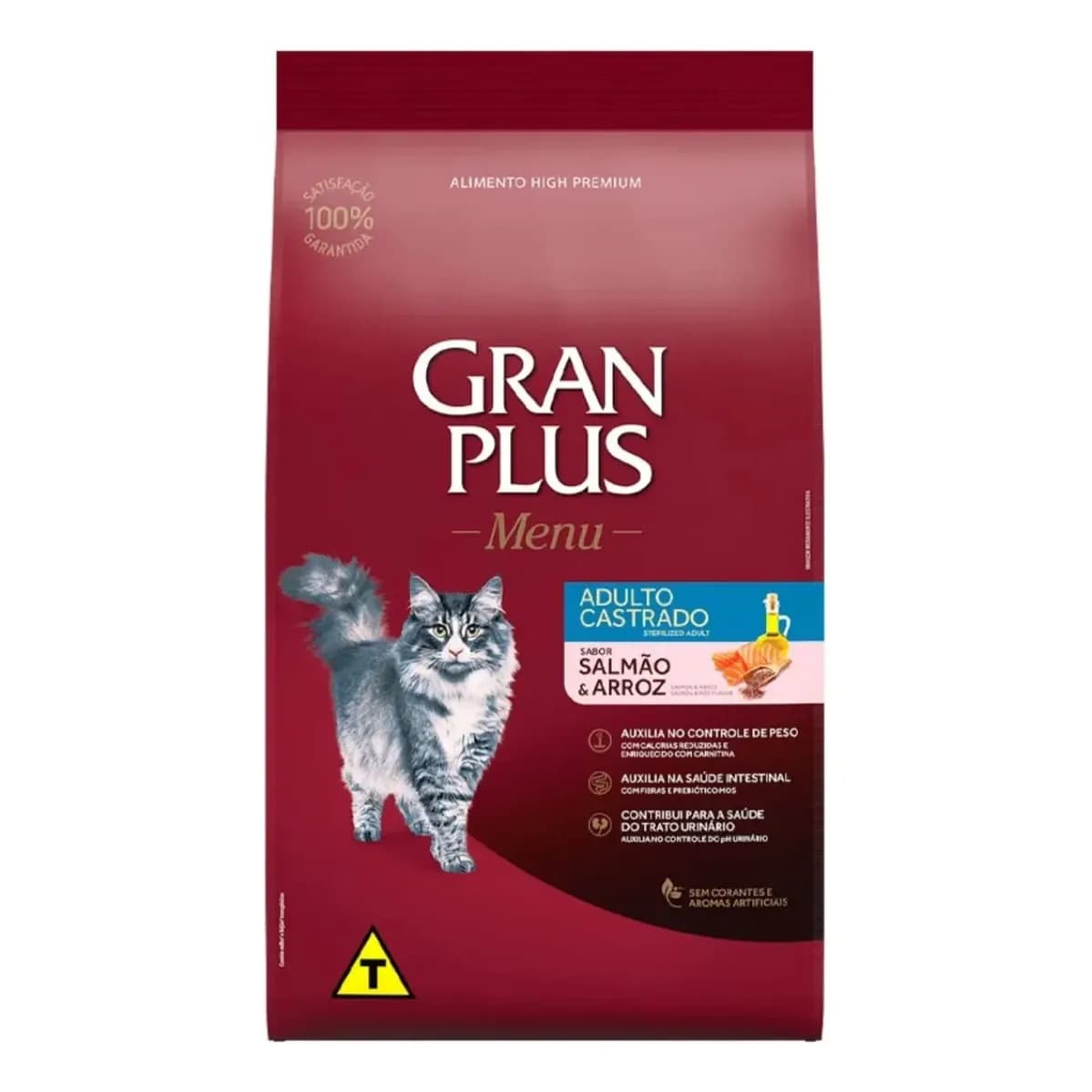 Alimento Gran Plus Menu Castrados para gato adulto sabor salmão y arroz de 10.1 kg