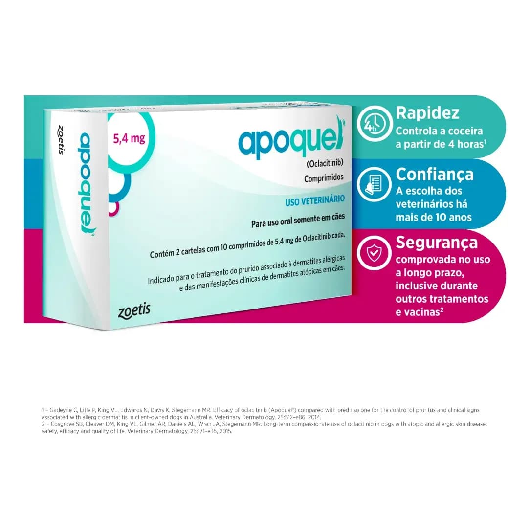 Apoquel 5,4 mg - Para coceira em cães - Zoetis