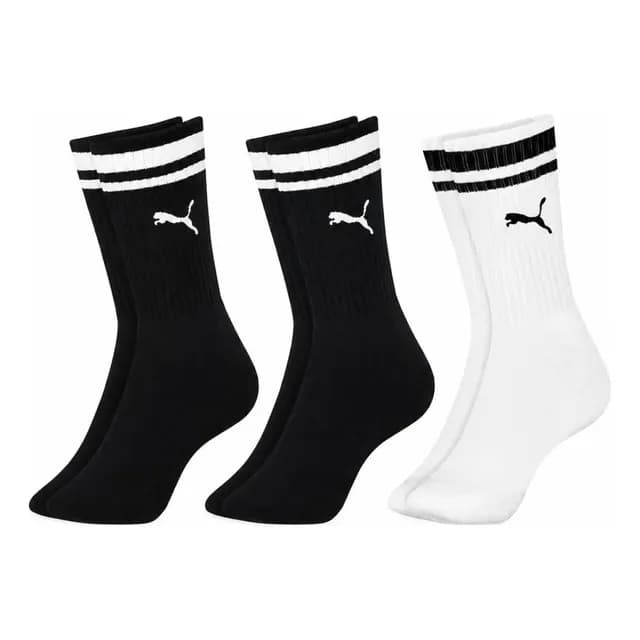 Kit 3 Pares Meias Puma Cano Alto Longo Academia Original