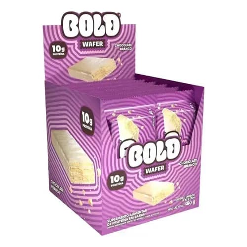 Wafer Bold Snacks Plano 10g Proteína Avelã 40g Unidade Chocolate Branco