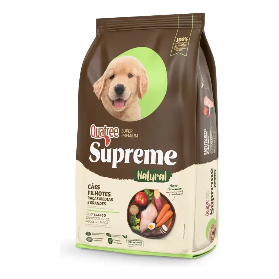 Ração Quatree supreme para Cachorro Filhote Quatree Supreme Raças Média/Grande 15kg