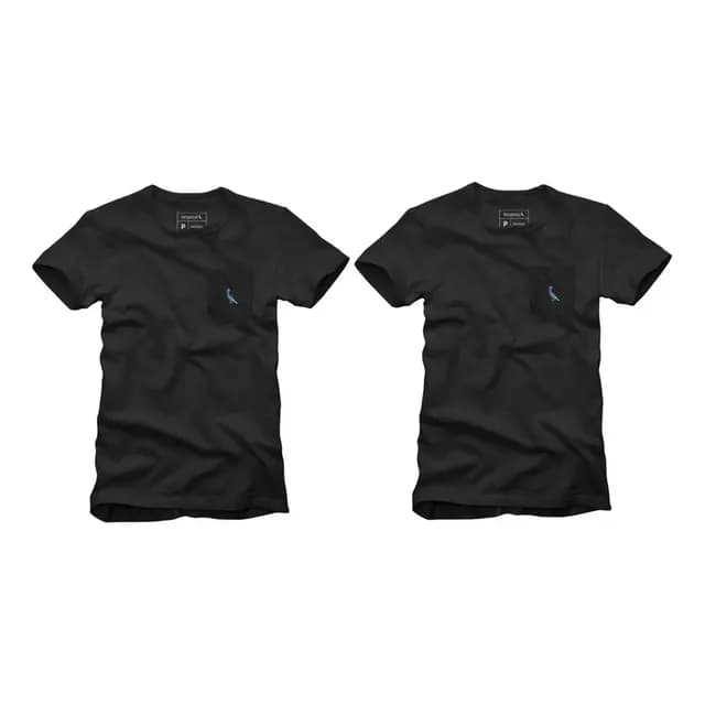 Kit 2 Camisetas Bolso Cb Pica-pau Xadrez Reserva
