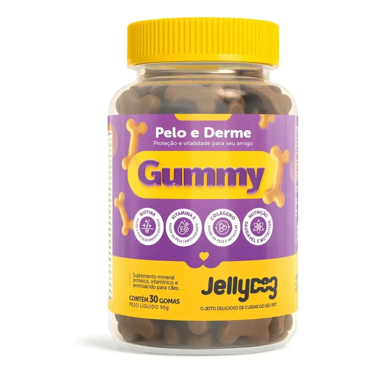 Gummy Dermatológico Reduz Coceira Lambeduras Queda De Pêlo