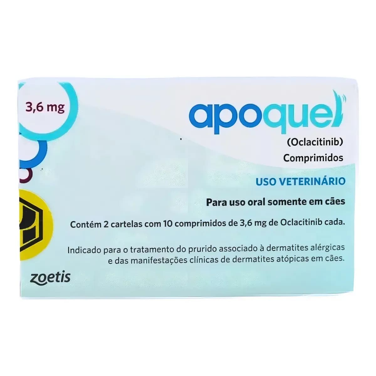 Apoquel Dermatológico Anti Coceira Cães 3,6 Mg
