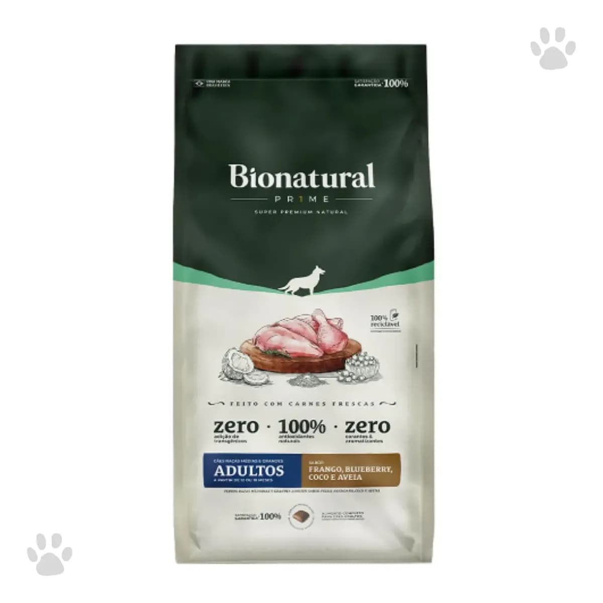 Alimento Ração Bionatural Cães Adulto Raça Média Grande 15kg