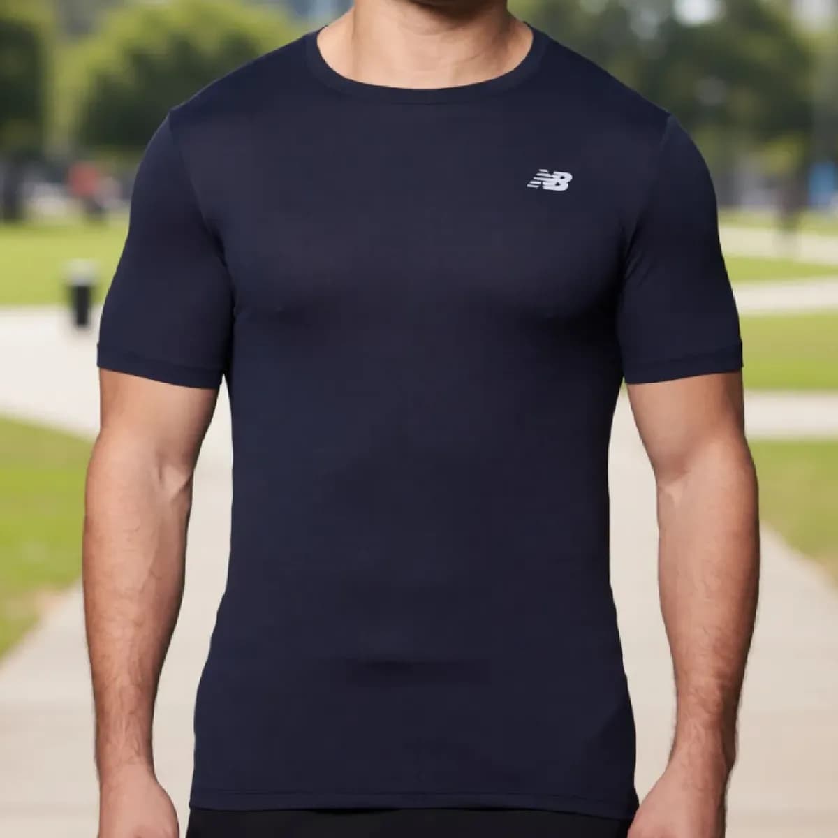 Camiseta Masc New Balance Sport Essentials Dd Preto Nsa G Liso