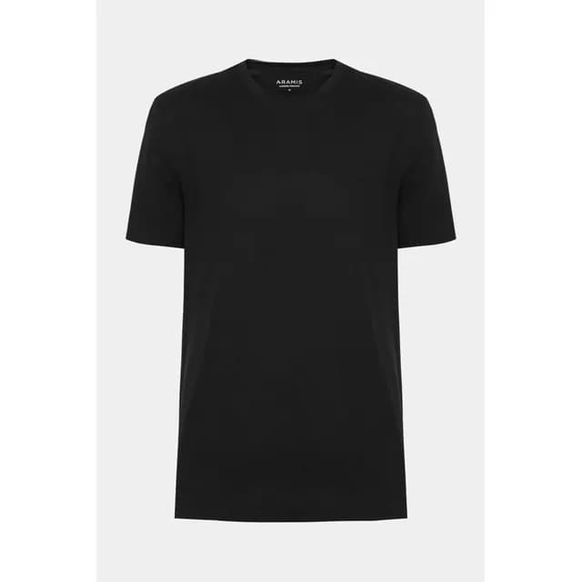 Camiseta Aramis Manga Curta Algodão Peruano Preto