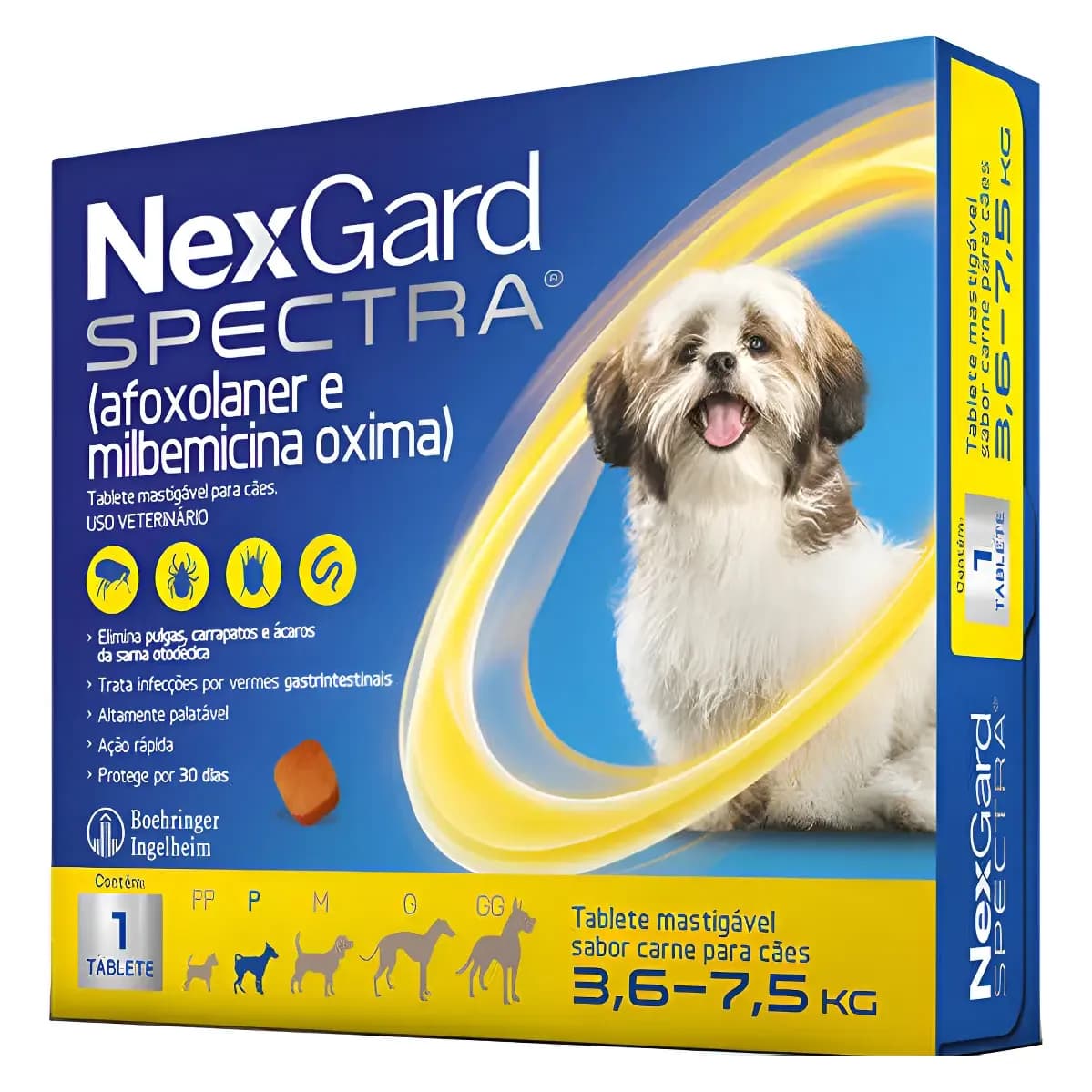 Antipulgas E Carrapatos Nexgard Spectra De 3.6kg A 7.5kg 1un Amarelo