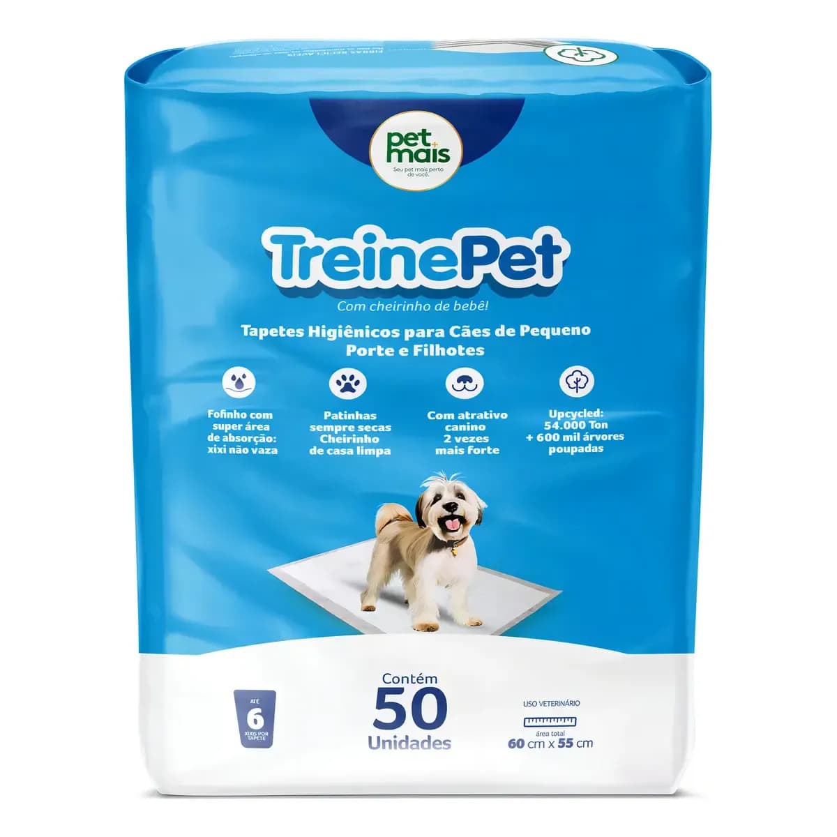 Tapete Higiênico Treine Pet - 55x60 50 Unidades