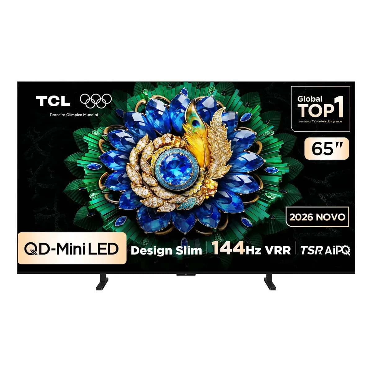 Smart Tv Tcl 65 Polegadas Qd-Mini Led 4k A400m Wifi Bluetooth Google Tv Hdr10+ 144 Hz Vrr 65a400m