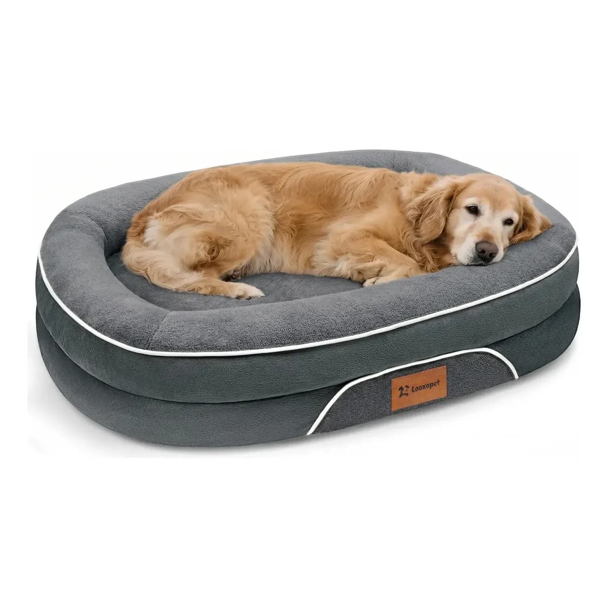 Cama Pet Grande Caminha Cachorros sofá luxo Suporte Cervical Espuma De Ortopédica C/fundo Impermeável 89×71×15