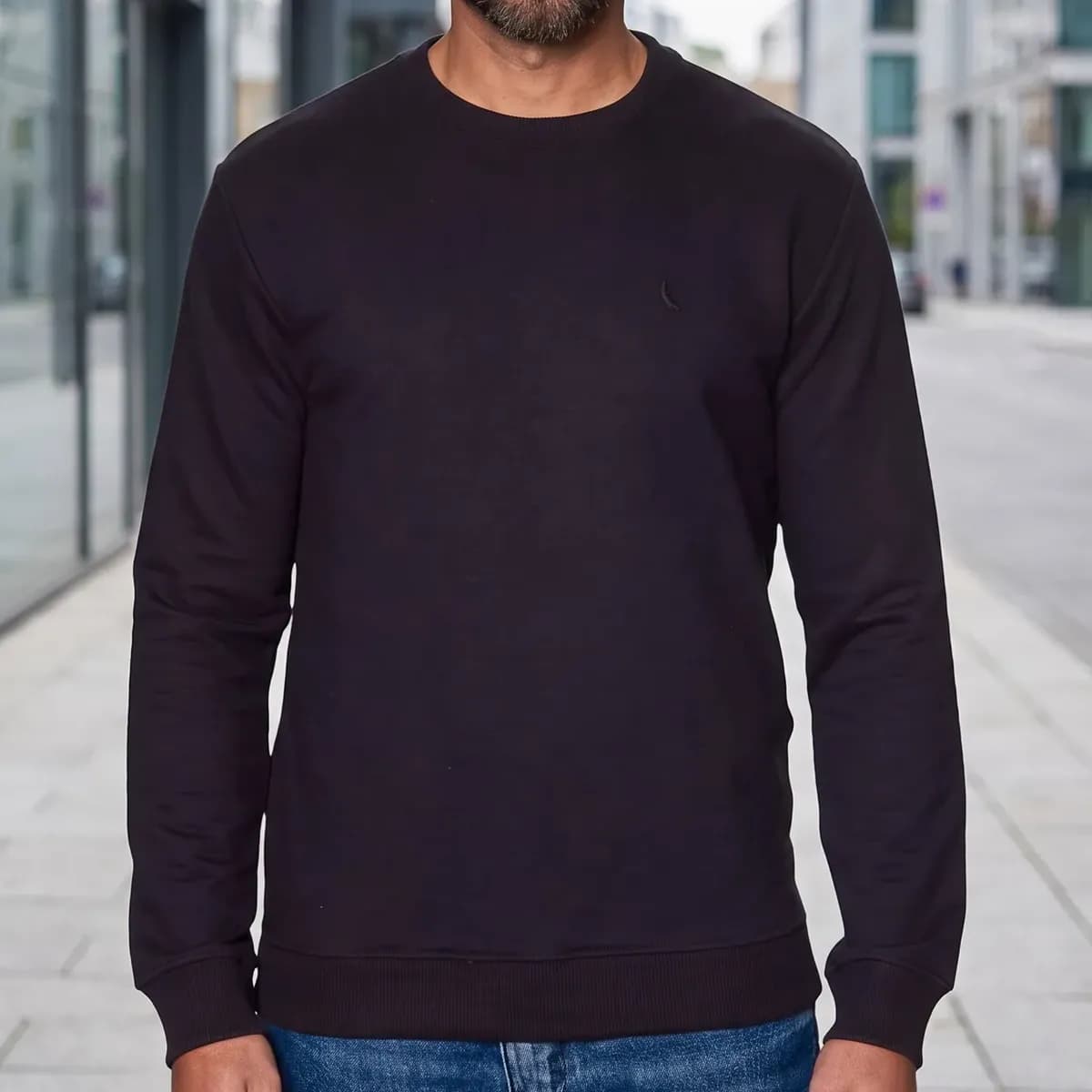 Sueter Moletom Reserva Masculino Basico New Preto Liso M