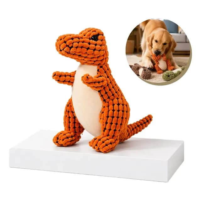 Mordedor Pet Dinossauro Pelúcia Brinquedo Cachorro Forte