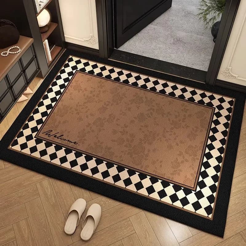 Tapete Meia Lua Para Porta Antiderrapante 60 Cm 40 Cm Multicolored