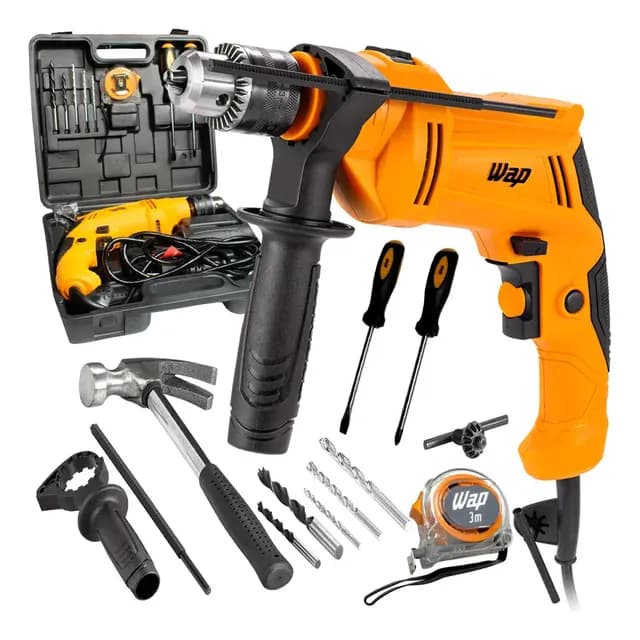 Parafusadeira Furadeira De Impacto 700w Maleta Wf 700k13 Wap