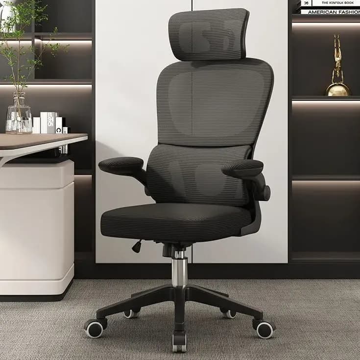 Cadeira Ergonômica Giratória Com Apoio Lombar Da Python Fly Preto Malha