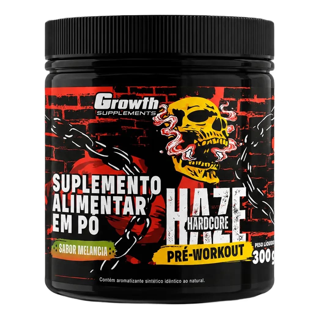 Pré-treino Haze Hardcore Pre-workout 300g Growth Supplements Melancia