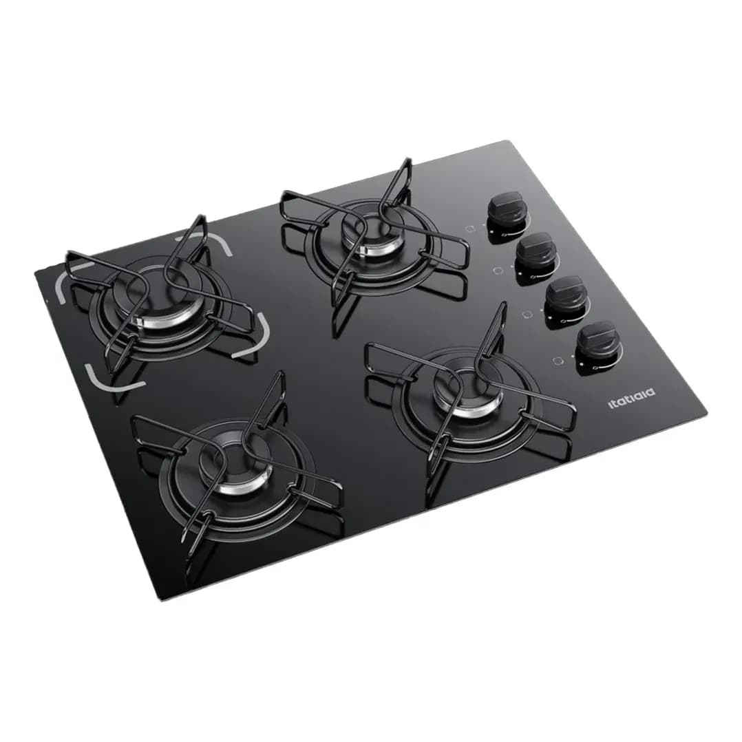 Cooktop Fogão Itatiaia Essencial 4 Bocas Bivolt Preto Preto 127/220v