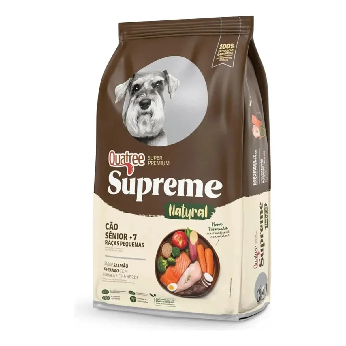 Quatree Supreme Quatree Supreme Sênior +7 Porte Pequeno Salmão/Frango 10,1 kg Cão Senior Seca