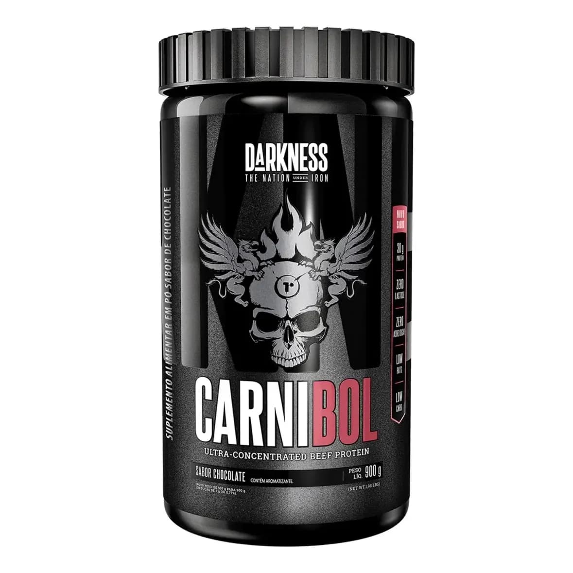 Proteína Darkness Carnibol Beef em pó sabor Chocolate x 900g