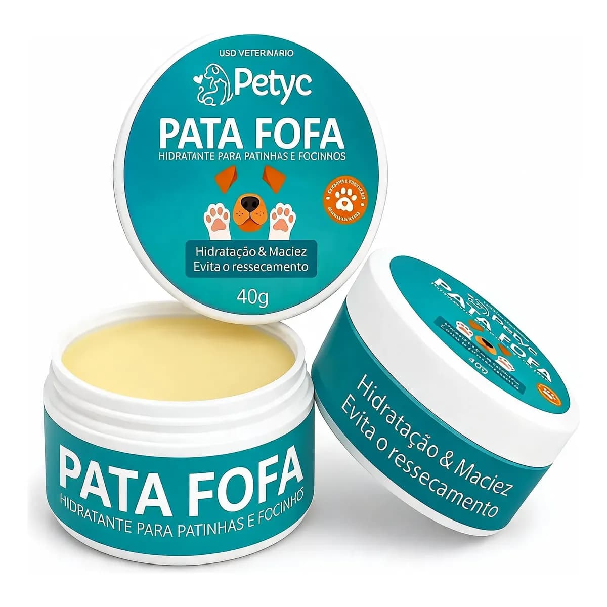 Pata Fofa Petyc Hidratante Natural Patas Focinho Cães Gatos