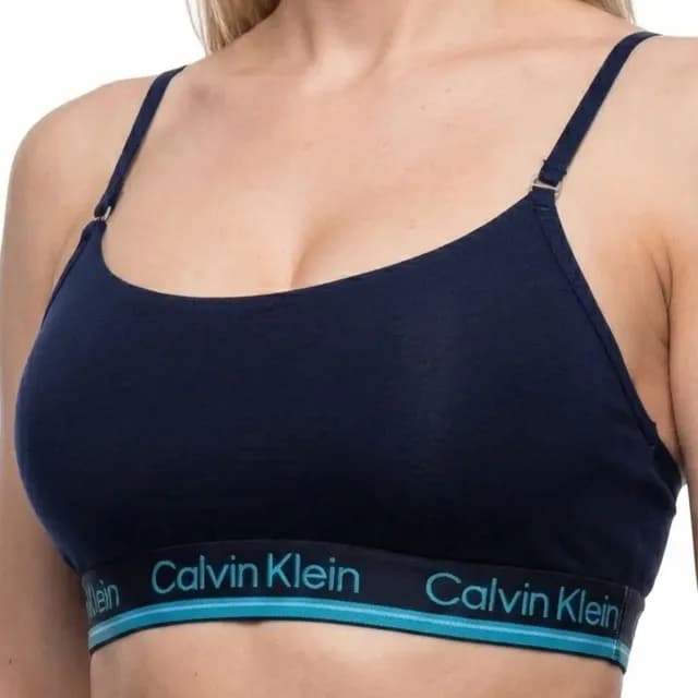 Top Sutiã Calvin Klein Algodão Original Alças Ajustáveis