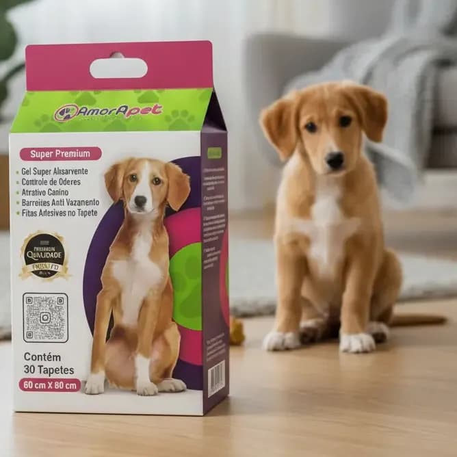 Tapete Higiênico 80x60 Super Premium Cachorro 30 Unidades Branco