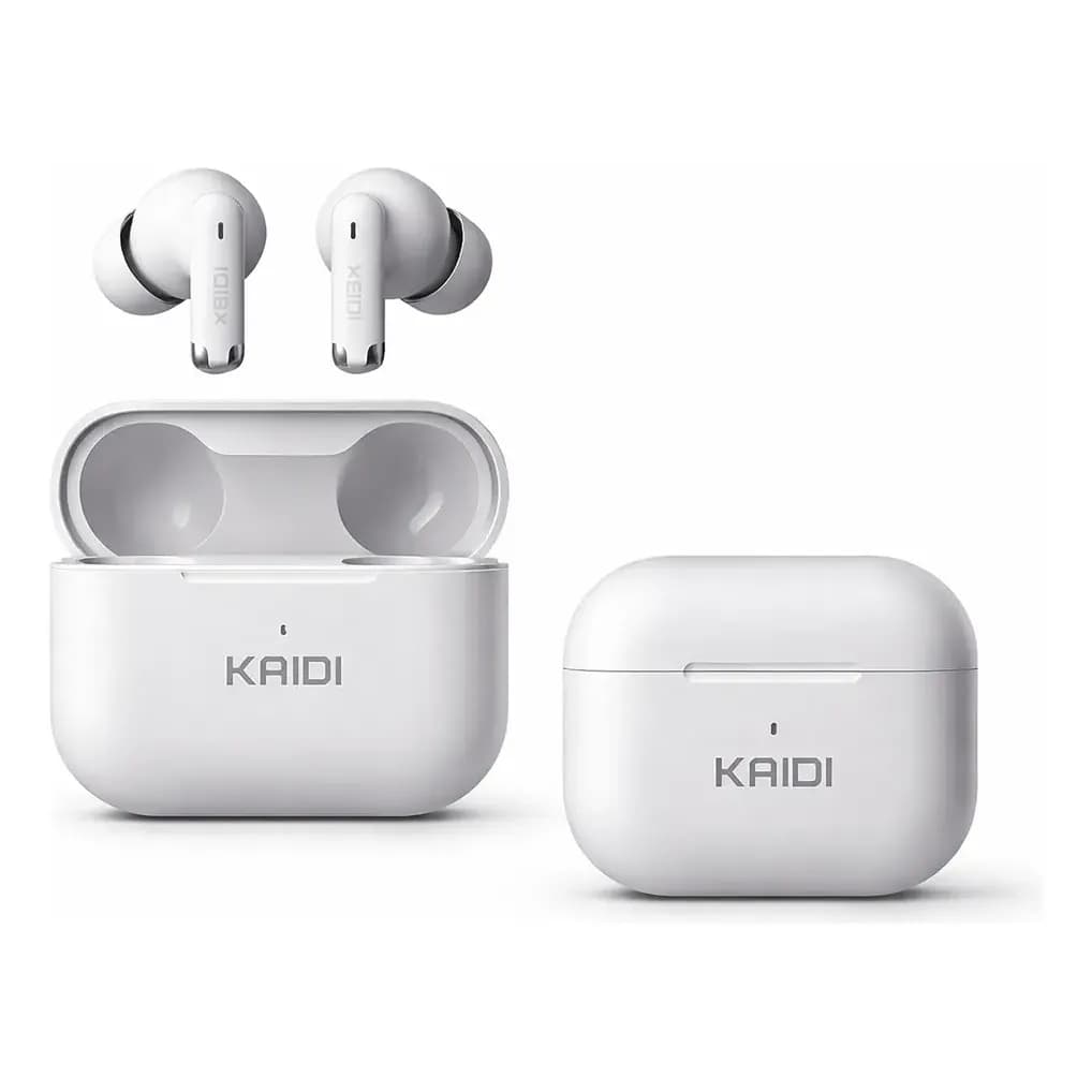 Fone Bluetooth 5.4 Sem Fio Tws Kaidi Kd780 Graves Potentes Branco