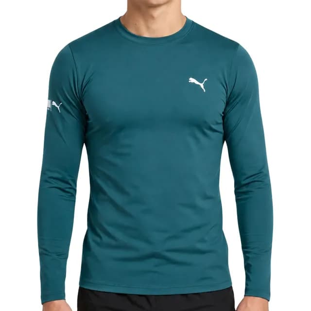 Camiseta Puma Térmica Manga Longa Proteção Uv 50+ Masculina