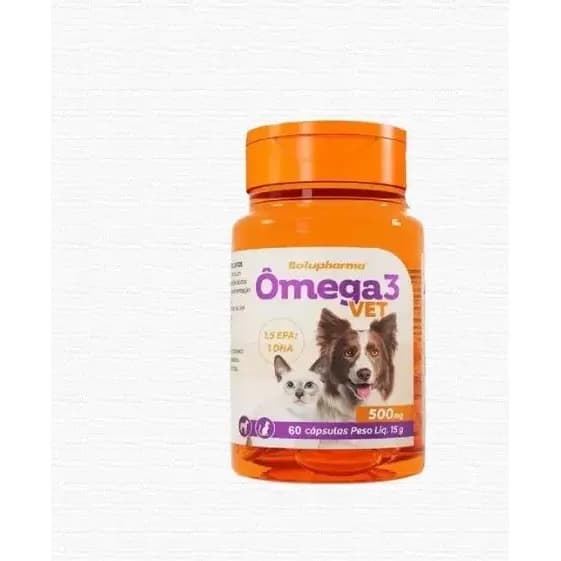 Ômega 3 Vet Botupharma Suplemento Cães Gatos 60 Cápsulas DHA EPA