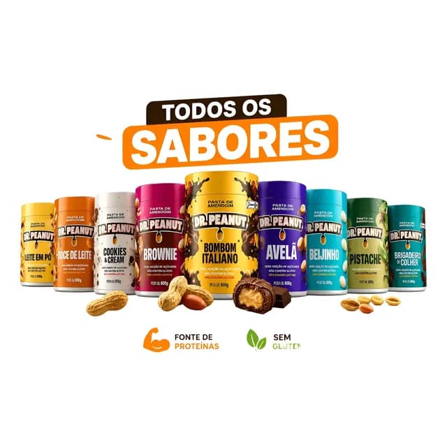 Pasta De Amendoim Dr. Peanut 600g Novos Sabores Gourmet