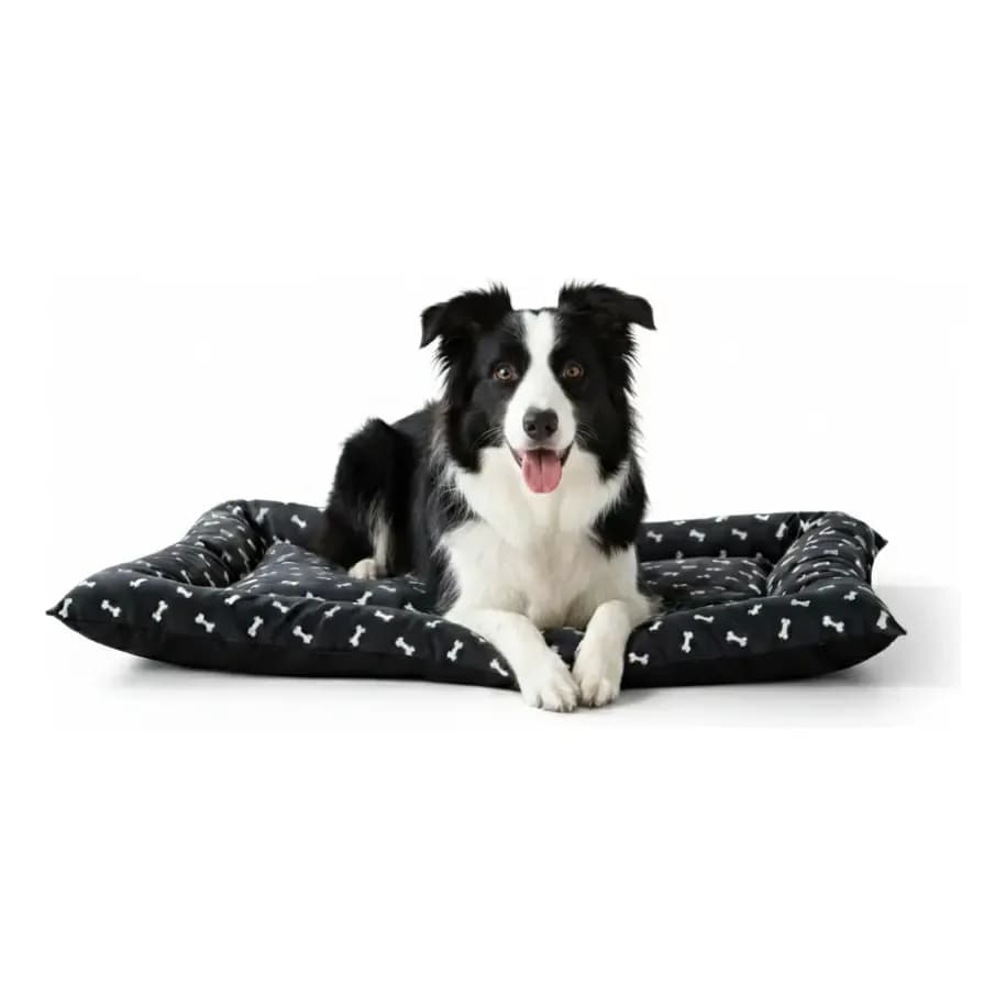 Cama Cachorro Grande Impermeável Com Ziper Tam G 96x66 Pet Preto