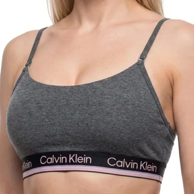 Top Sutiã Calvin Klein Algodão Original Alças Ajustáveis