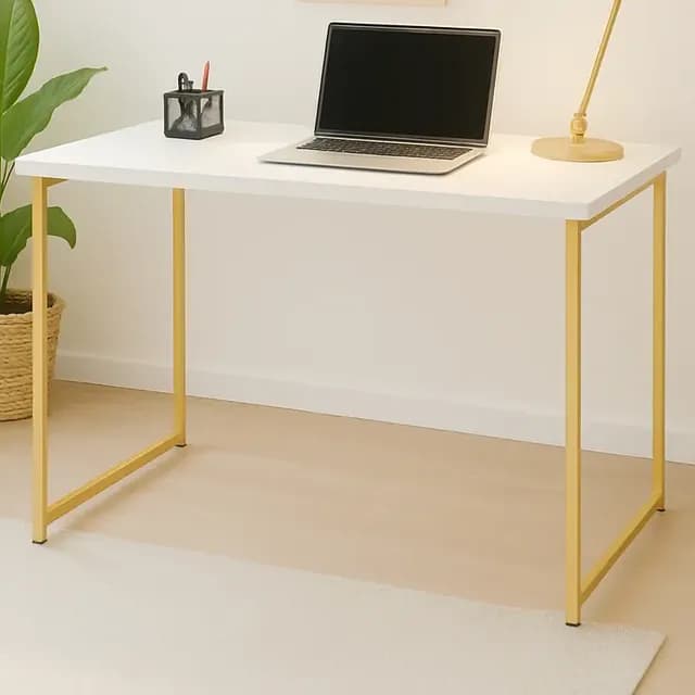 Escrivaninha Industrial 90cm Mesa Estudo Aparador Aço Mdf