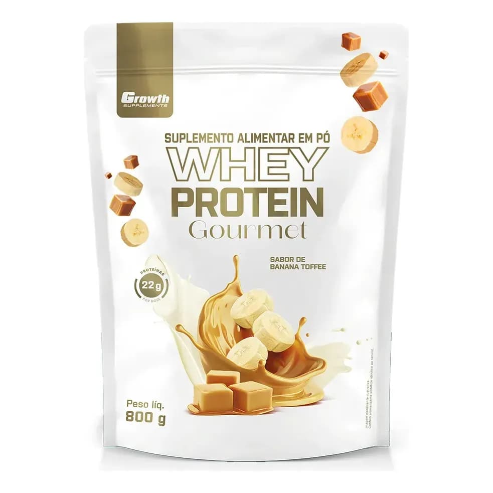 Whey Protein Gourmet 800g Growth Supplements - Banana Toffee Banana Toffee