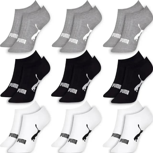 Kit 9 Pares Meias Puma Algodão Sapatilha Invisível Original