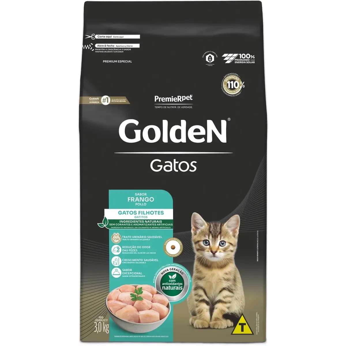 Golden Premium Especial Para Gato Filhote Sabor Frango 3kg
