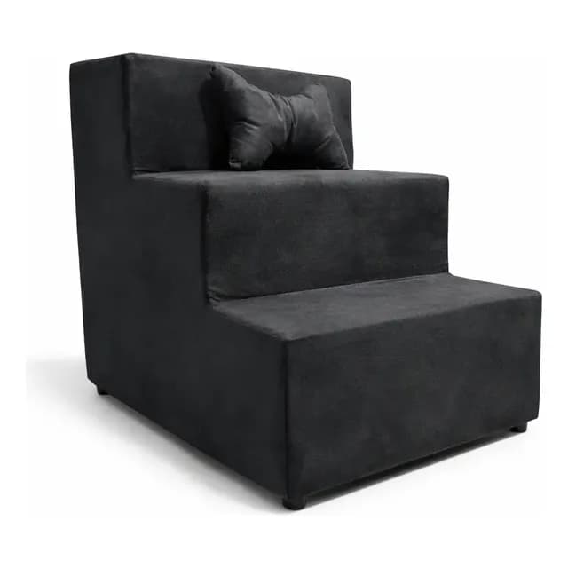Escada Pet Cachorro Gato Rampa Subir Cama Sofá Com Osso