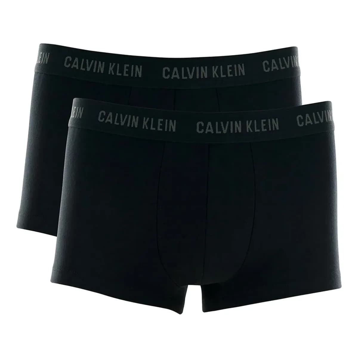 Kit 2 Cuecas Boxer Algodão Cotton Confortável Calvin Klein Preto Liso M