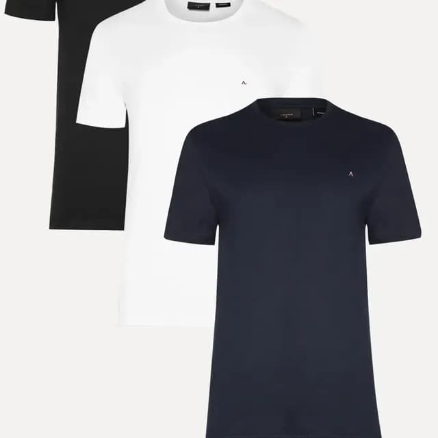 Kit Camisetas Aramis Preta/branca/azul Marinho - Original