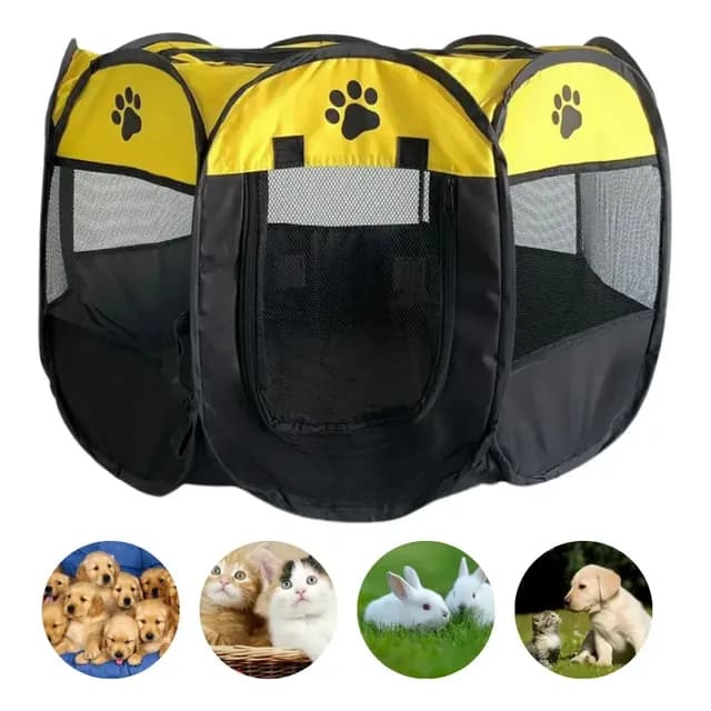 Casinha Pet Cercado Dobrável Portátil Cachorro Gato Coelho